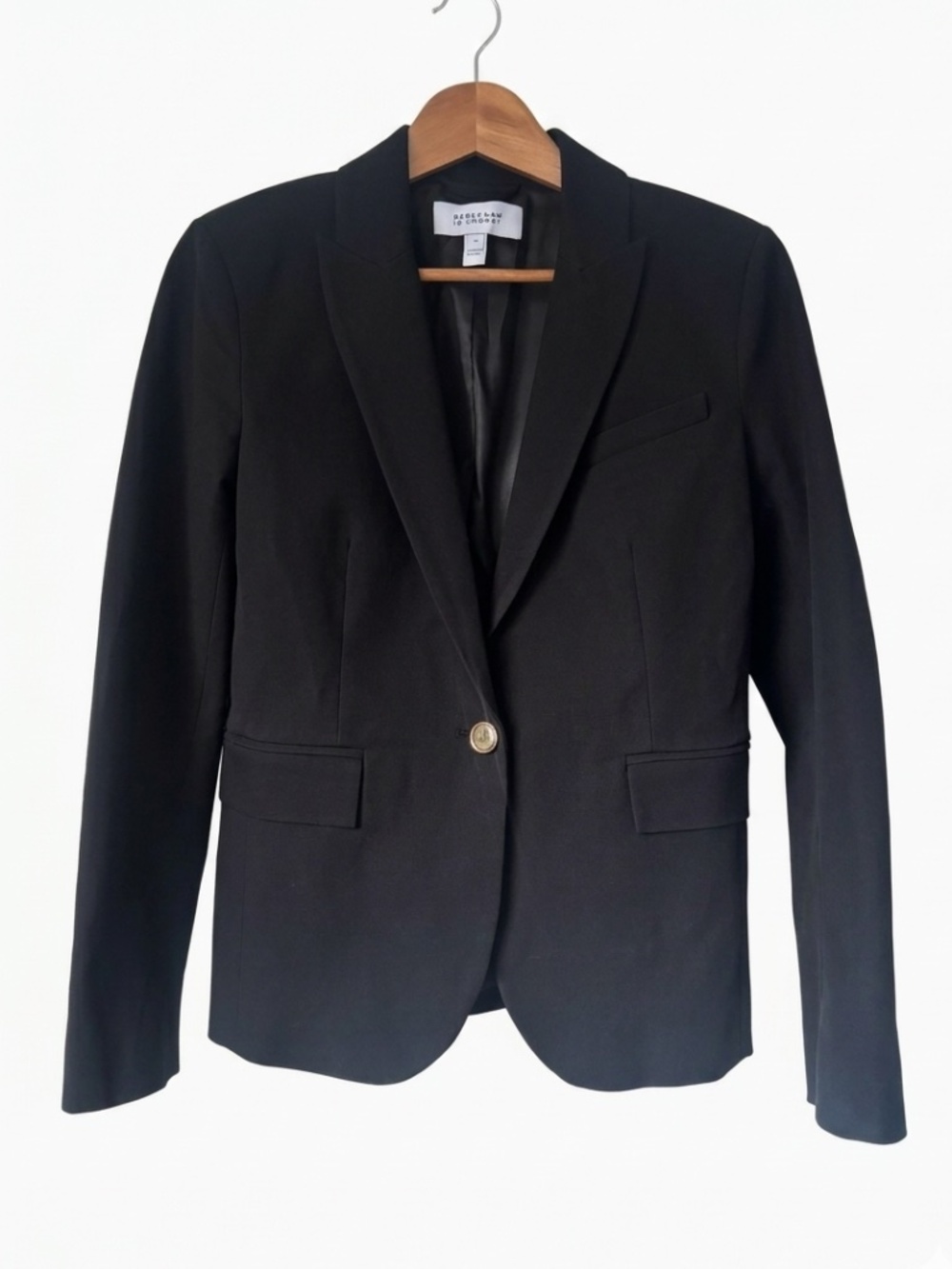 Derek Lam 10 Crosby "Allie" Single-Breasted Blazer in Black, Size 10